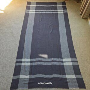 NWOT Beck Sondergaard Wool Scarf Grey Plaid